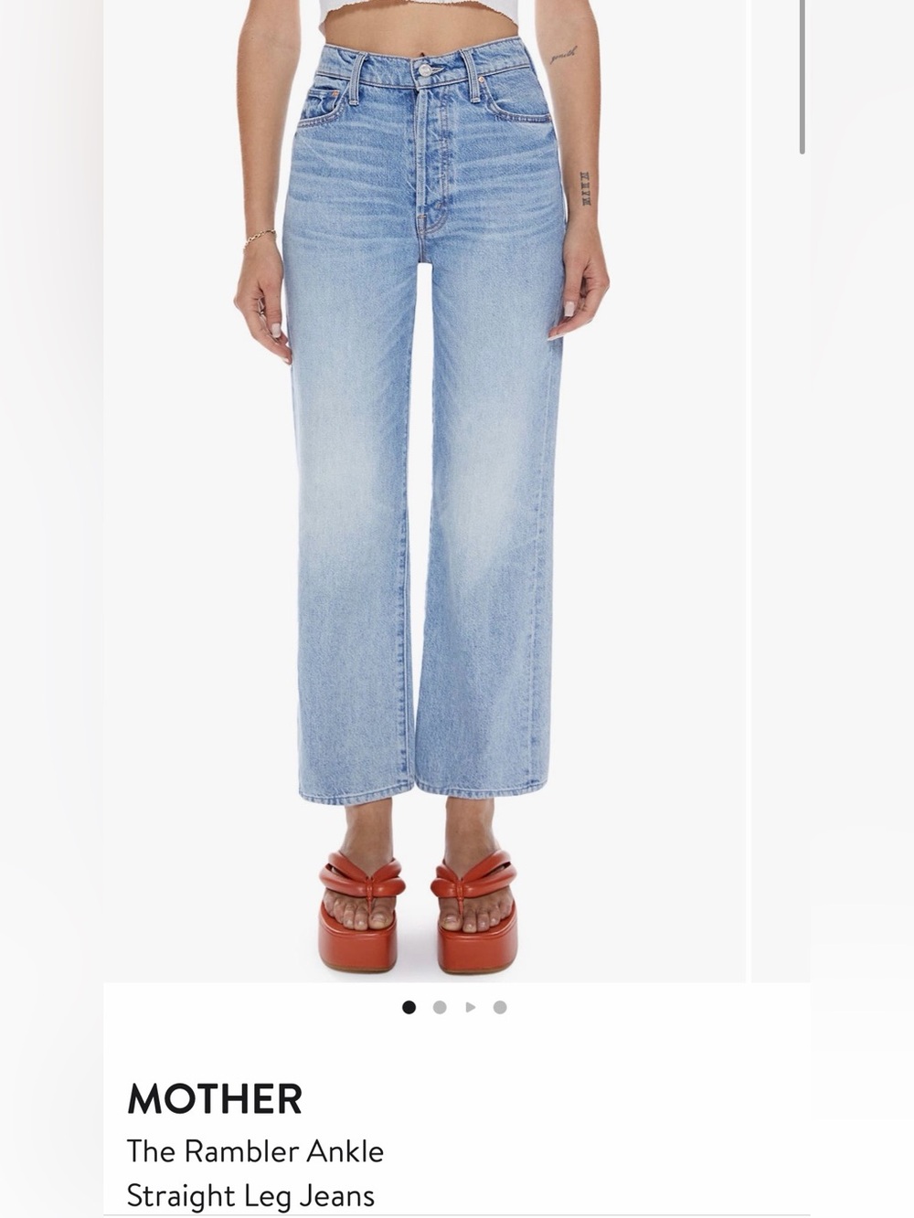 MOTHER The Rambler Ankle Straight Leg Jeans - Picture 1 of 3